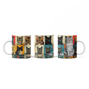 Cat Lover Gifts Coffee Mug Retro Cat Collage Poster TB10 Print Your Wear