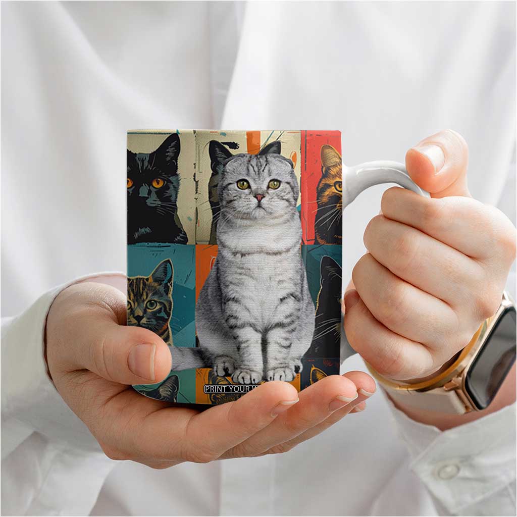 Cat Lover Gifts Coffee Mug Retro Cat Collage Poster TB10 Print Your Wear