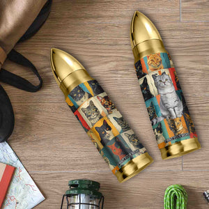 Cat Lover Gifts Bullet Tumbler Retro Cat Collage Poster TB10 Print Your Wear