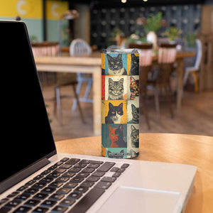 Cat Lover Gifts Skinny Tumbler Retro Cat Collage Poster TB10 Print Your Wear
