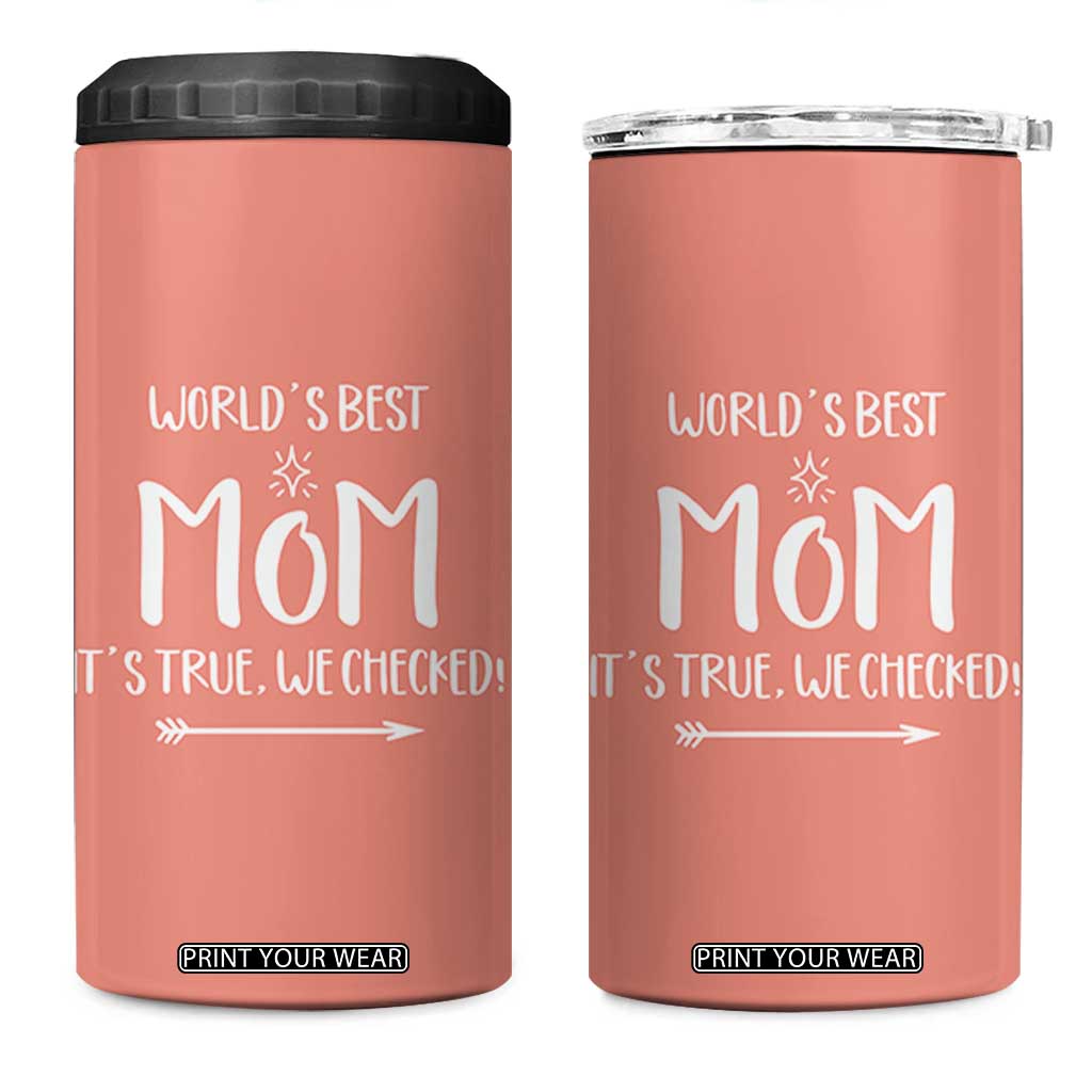 Gifts For Mom 4 in 1 Can Cooler Tumbler Funny Best Mom Mothers Day Gifts Idea TB10 One Size: 16 oz Peach Print Your Wear