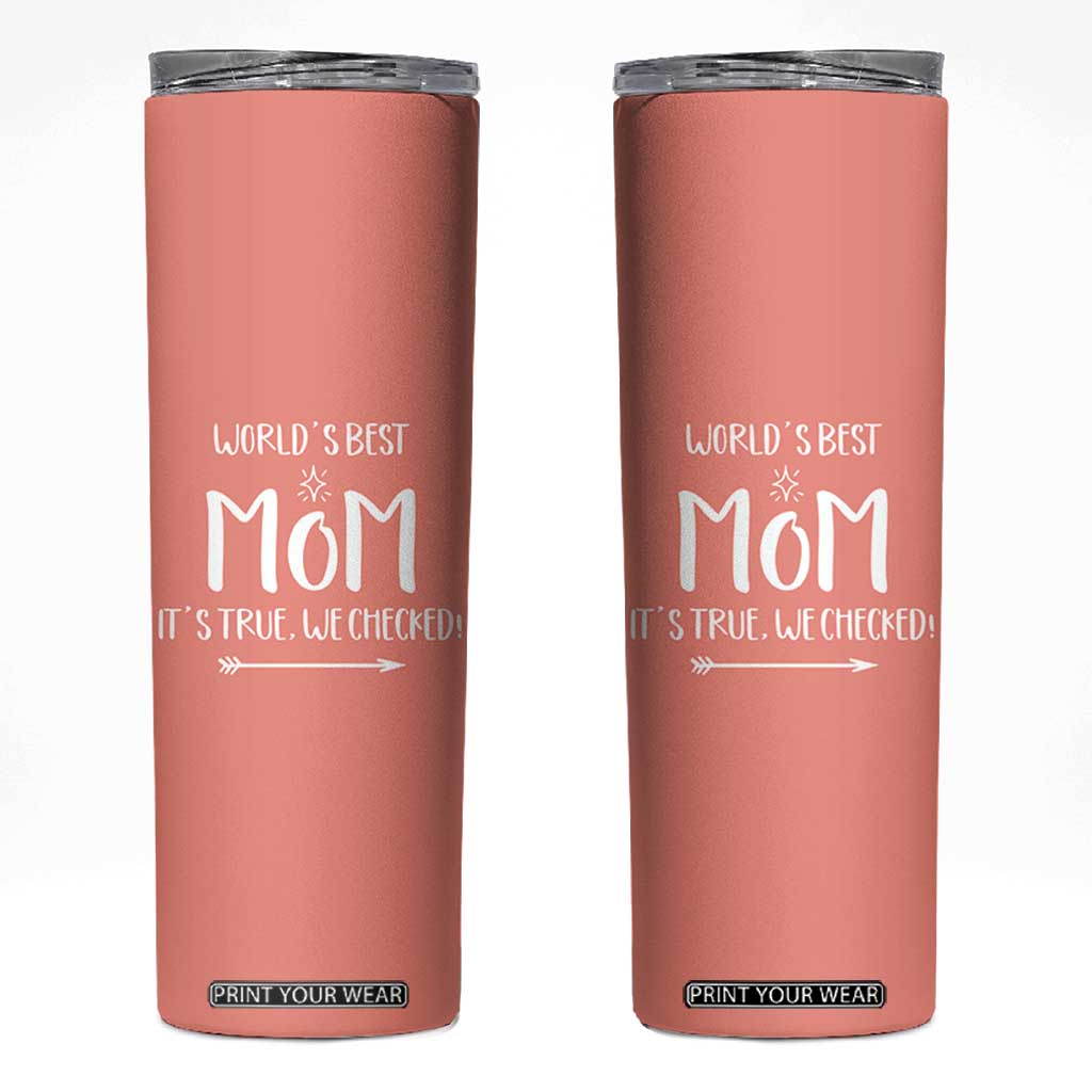 Gifts For Mom Skinny Tumbler Funny Best Mom Mothers Day Gifts Idea TB10 Peach Print Your Wear
