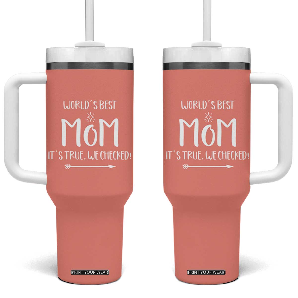 Gifts For Mom Tumbler With Handle Funny Best Mom Mothers Day Gifts Idea TB10 One Size: 40 oz Peach Print Your Wear