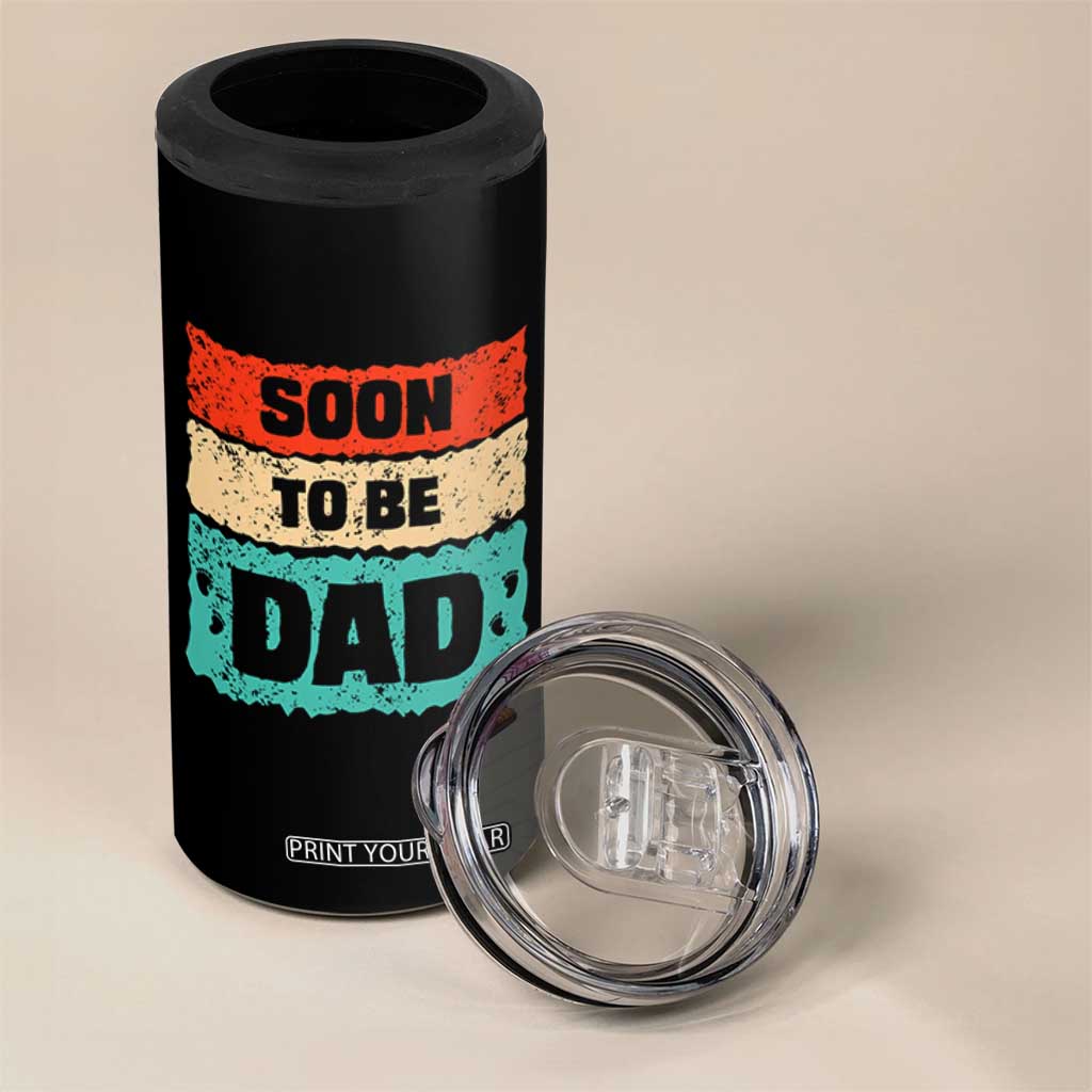 Soon To Be Dad 4 in 1 Can Cooler Tumbler New Expecting Dad First Time Father's Day TB10 Print Your Wear