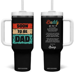 Soon To Be Dad Tumbler With Handle New Expecting Dad First Time Father's Day TB10 One Size: 40 oz Black Print Your Wear