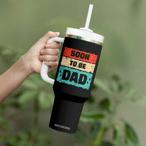 Soon To Be Dad Tumbler With Handle New Expecting Dad First Time Father's Day TB10 Print Your Wear