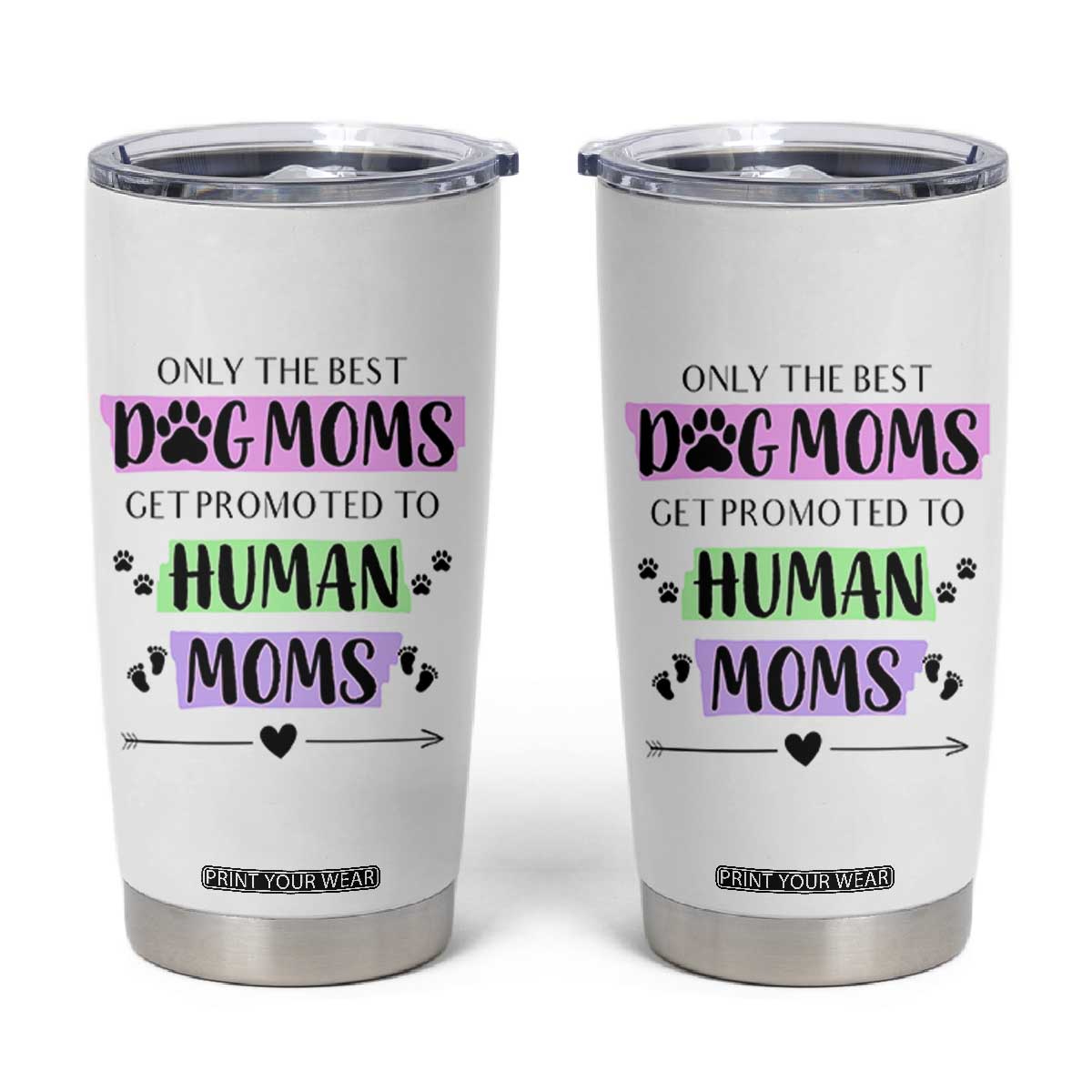 New Mom Gifts Tumbler Cup Funny Dog Mom Pregnancy Gift For Expecting Mama TB10 White Print Your Wear