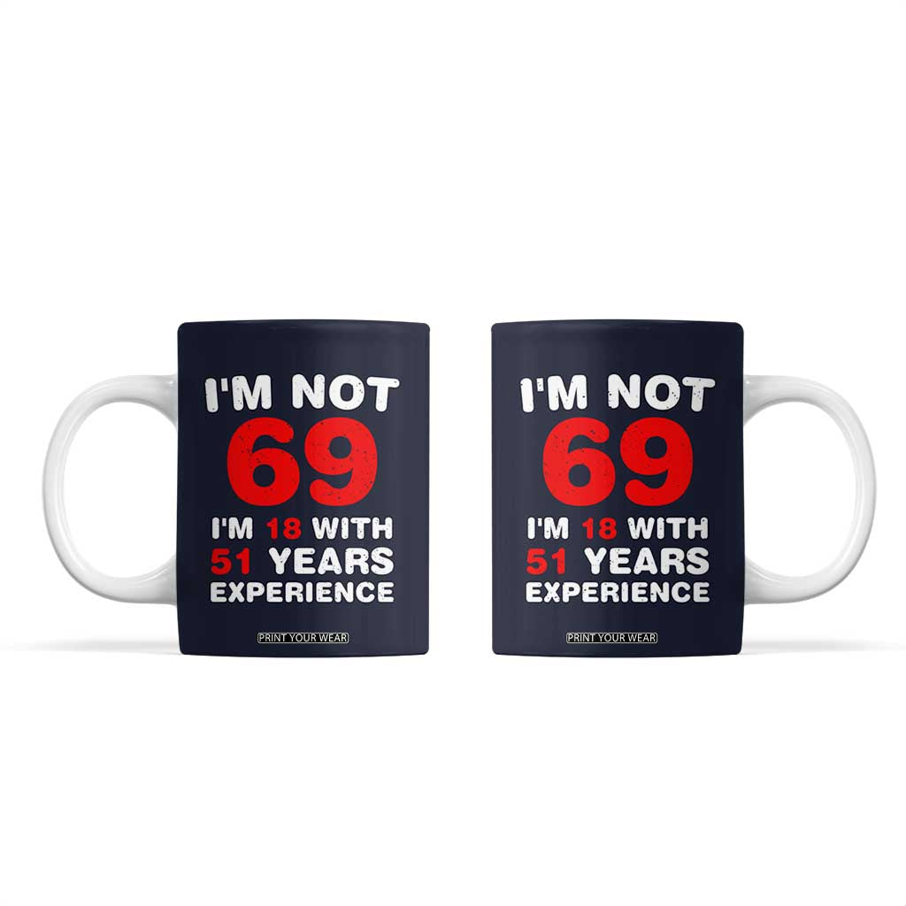69th Birthday Gifts Coffee Mug Funny 1957 Turning 69 Years Old TB10 Navy Print Your Wear