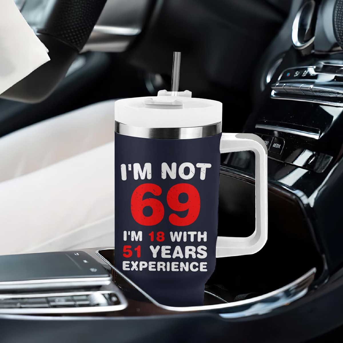 69th Birthday Gifts Tumbler With Handle Funny 1957 Turning 69 Years Old TB10 Print Your Wear