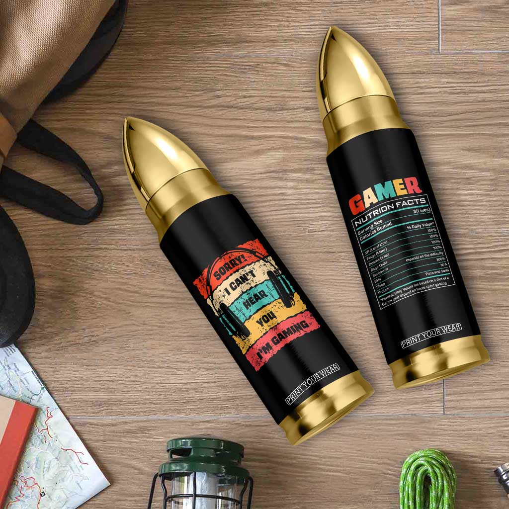 Gaming Gifts For Men Boys Bullet Tumbler Cant Hear You Im Gaming Retro Video Game Gamer TB10 Print Your Wear