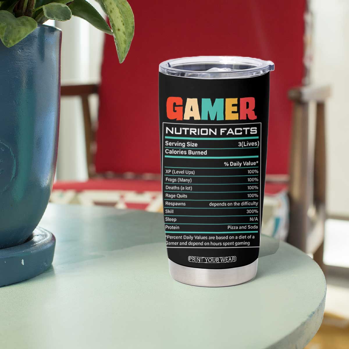 Gaming Gifts For Men Boys Tumbler Cup Cant Hear You Im Gaming Retro Video Game Gamer TB10 Print Your Wear