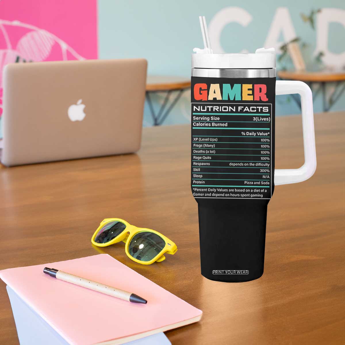 Gaming Gifts For Men Boys Tumbler With Handle Cant Hear You Im Gaming Retro Video Game Gamer TB10 Print Your Wear