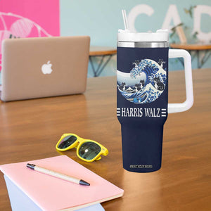Harris Walz 2024 Election Tumbler With Handle Vote Blue Wave Funny Cats For Kamala TB10 Print Your Wear