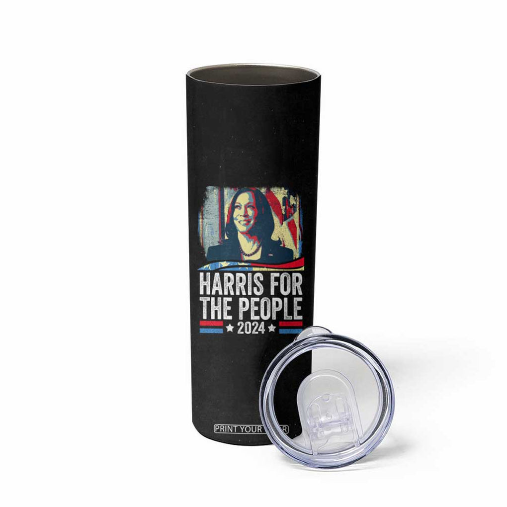 Kamala Harris For The People 2024 Election Skinny Tumbler American Flag First woman Madam President TB10 Print Your Wear