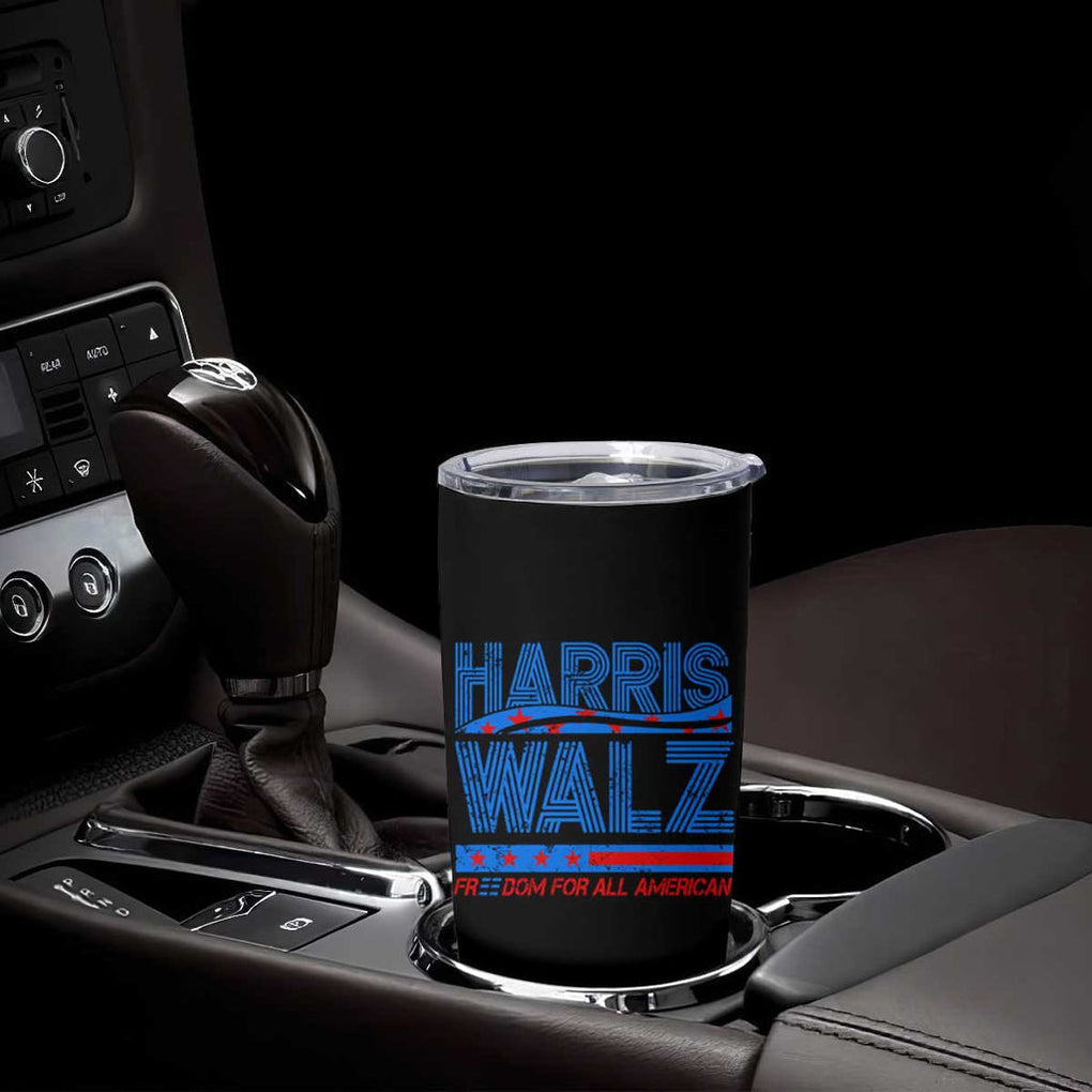 Kamala Harris 2024 Flag Tumbler Cup Madam President Freedom For All American USA America 2024 Election TB10 Print Your Wear