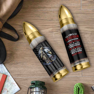 Proud Veteran Bullet Tumbler DD-214 Armed Forces Military Alumni American Flag TB10 Print Your Wear