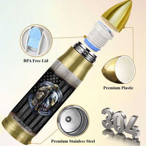 Proud Veteran Bullet Tumbler DD-214 Armed Forces Military Alumni American Flag TB10 Print Your Wear