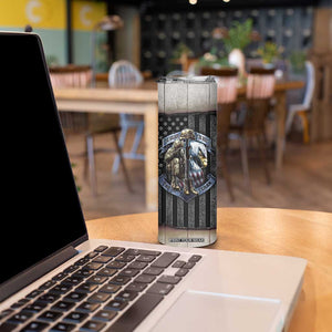 Proud Veteran Skinny Tumbler DD-214 Armed Forces Military Alumni American Flag TB10 Print Your Wear
