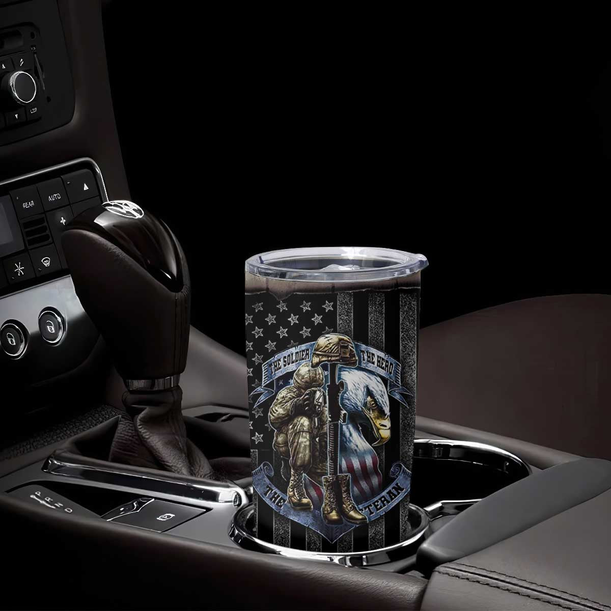 Proud Veteran Tumbler Cup DD-214 Armed Forces Military Alumni American Flag TB10 Print Your Wear