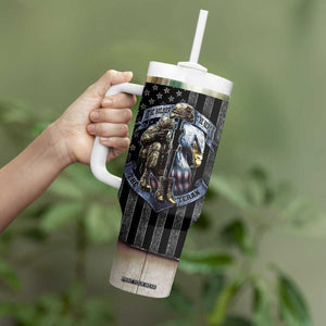 Proud Veteran Tumbler With Handle DD-214 Armed Forces Military Alumni American Flag TB10 Print Your Wear