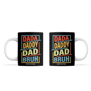 Dad Gifts From Kids Coffee Mug Retro Dada Daddy Dad Bruh Funny Husband Fathers Day TB10 Black Print Your Wear