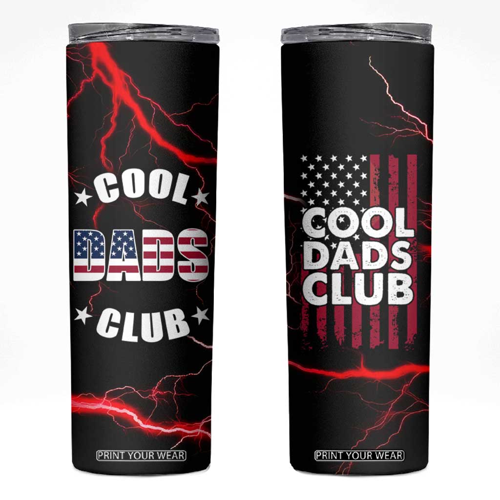 Christmas Gifts for Dad Skinny Tumbler Cool Dads Club Father's Day American Flag TB10 Black Print Your Wear