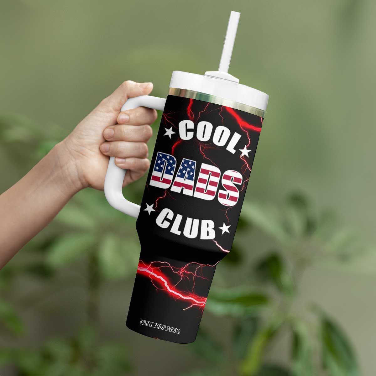 Christmas Gifts for Dad Tumbler With Handle Cool Dads Club Father's Day American Flag TB10 Print Your Wear