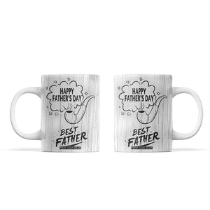 Fathers Day Gift For Dad Coffee Mug Vintage Pipe Smoking Dad TB10 Grey Print Your Wear