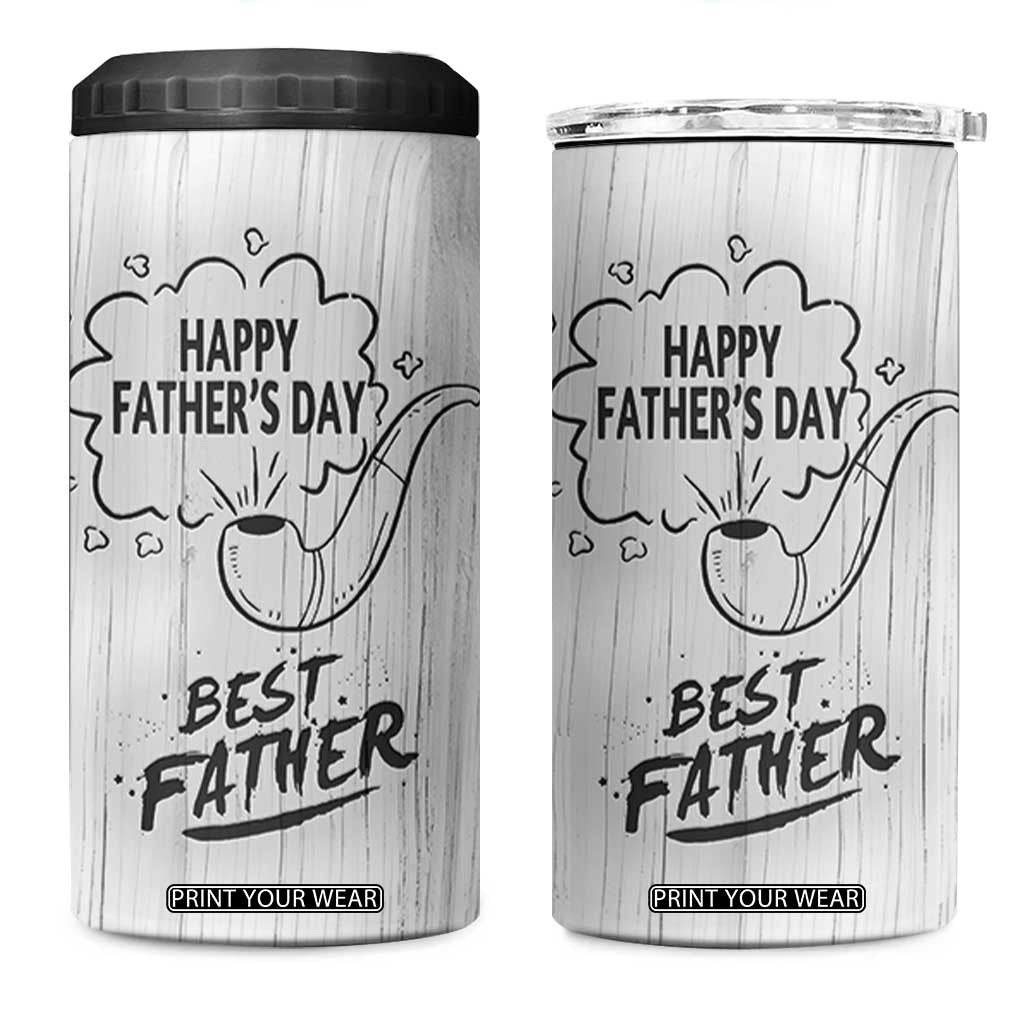 Fathers Day Gift For Dad 4 in 1 Can Cooler Tumbler Vintage Pipe Smoking Dad TB10 One Size: 16 oz Grey Print Your Wear