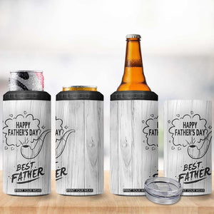 Fathers Day Gift For Dad 4 in 1 Can Cooler Tumbler Vintage Pipe Smoking Dad TB10 Print Your Wear