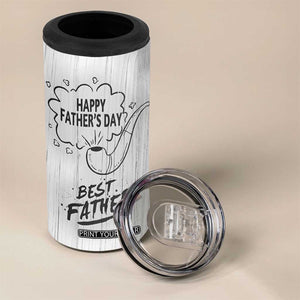Fathers Day Gift For Dad 4 in 1 Can Cooler Tumbler Vintage Pipe Smoking Dad TB10 Print Your Wear