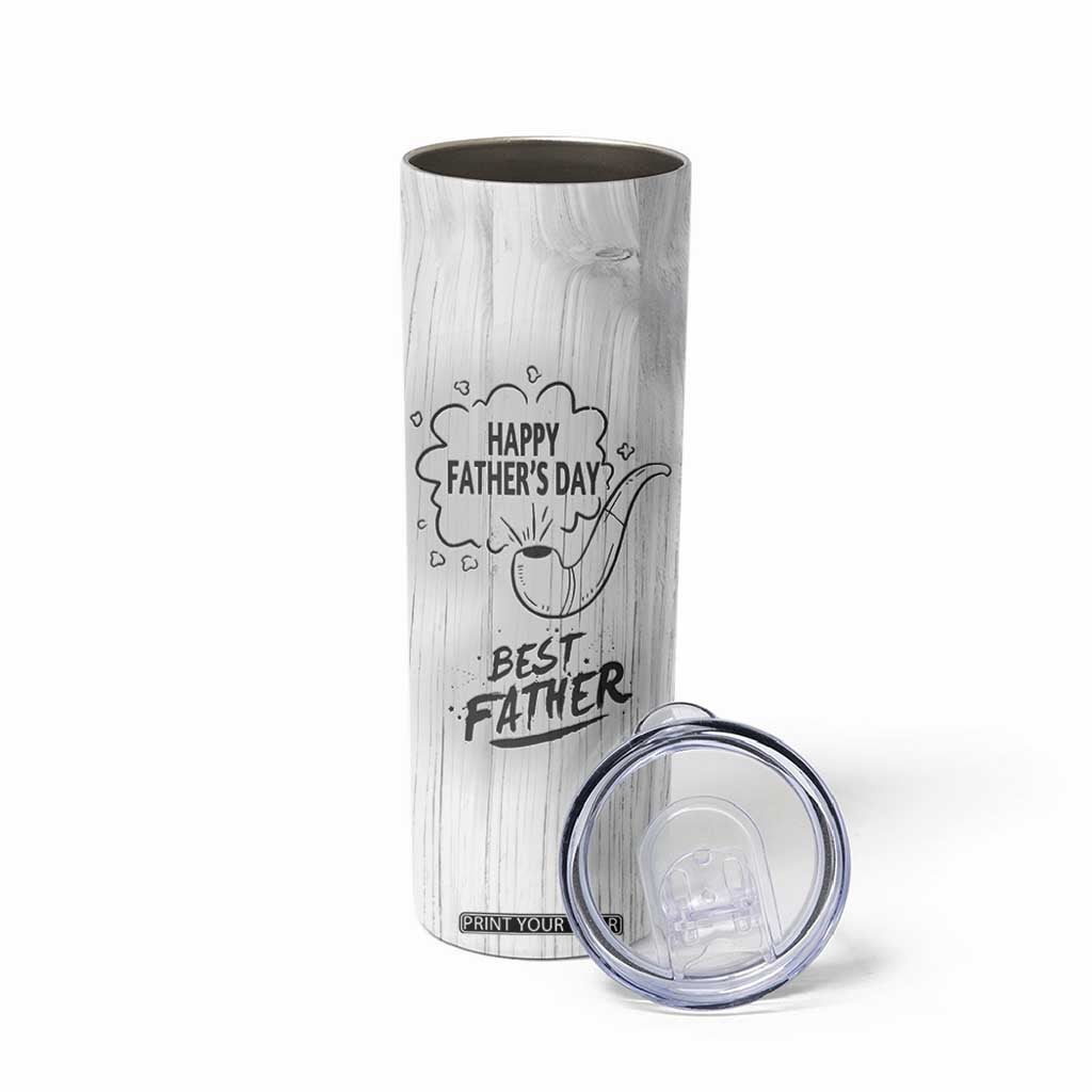 Fathers Day Gift For Dad Skinny Tumbler Vintage Pipe Smoking Dad TB10 Print Your Wear