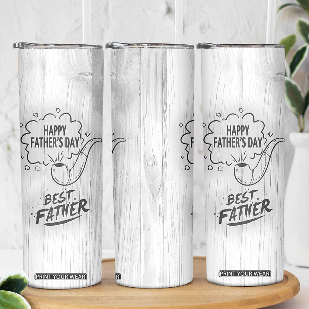 Fathers Day Gift For Dad Skinny Tumbler Vintage Pipe Smoking Dad TB10 Print Your Wear