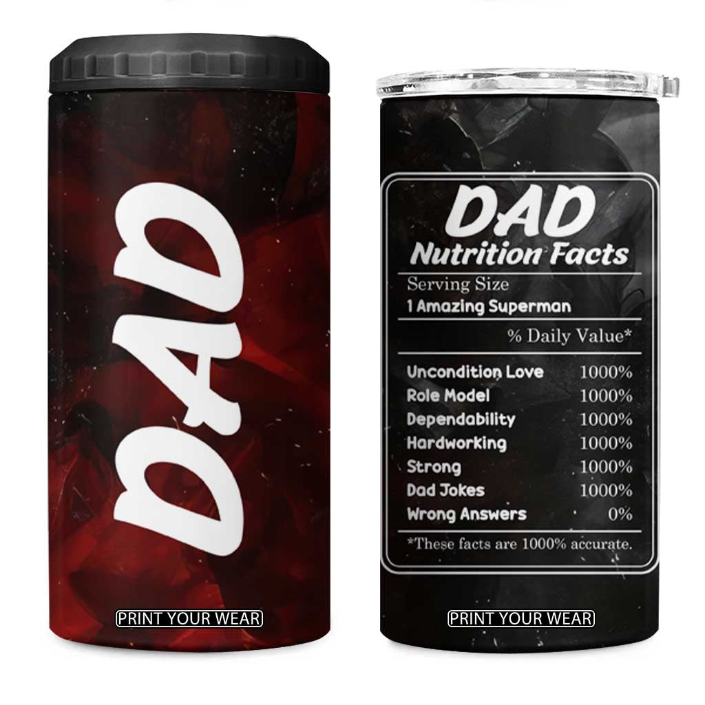 Christmas Gifts for Dad 4 in 1 Can Cooler Tumbler Husband Gifts Birthday Present Ideas For Father Husband TB10 One Size: 16 oz Black Print Your Wear