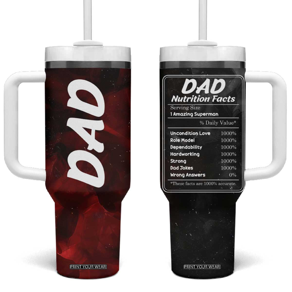 Christmas Gifts for Dad Tumbler With Handle Husband Gifts Birthday Present Ideas For Father Husband TB10 One Size: 40 oz Black Print Your Wear