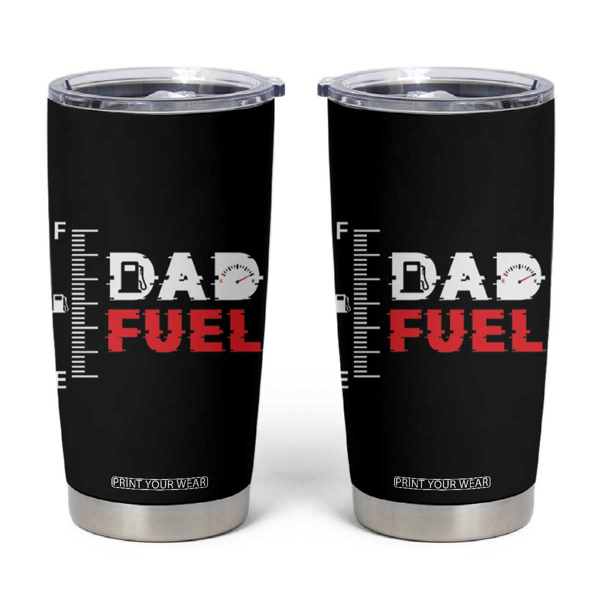 Dad Gifts From Kids Tumbler Cup Dad Fuel Fathers Day TB10 Black Print Your Wear