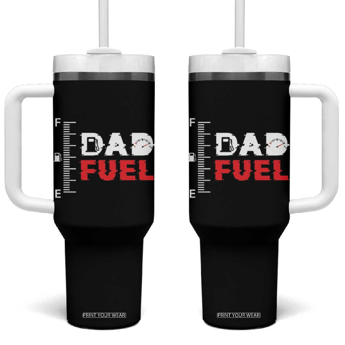 Dad Gifts From Kids Tumbler With Handle Dad Fuel Fathers Day TB10 One Size: 40 oz Black Print Your Wear
