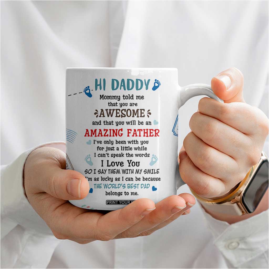 First Fathers Day Coffee Mug New Baby 1st Daddy Gifts Ideas TB10 Print Your Wear