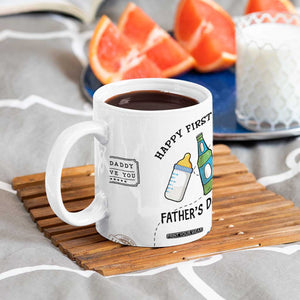 First Fathers Day Coffee Mug New Baby 1st Daddy Gifts Ideas TB10 Print Your Wear