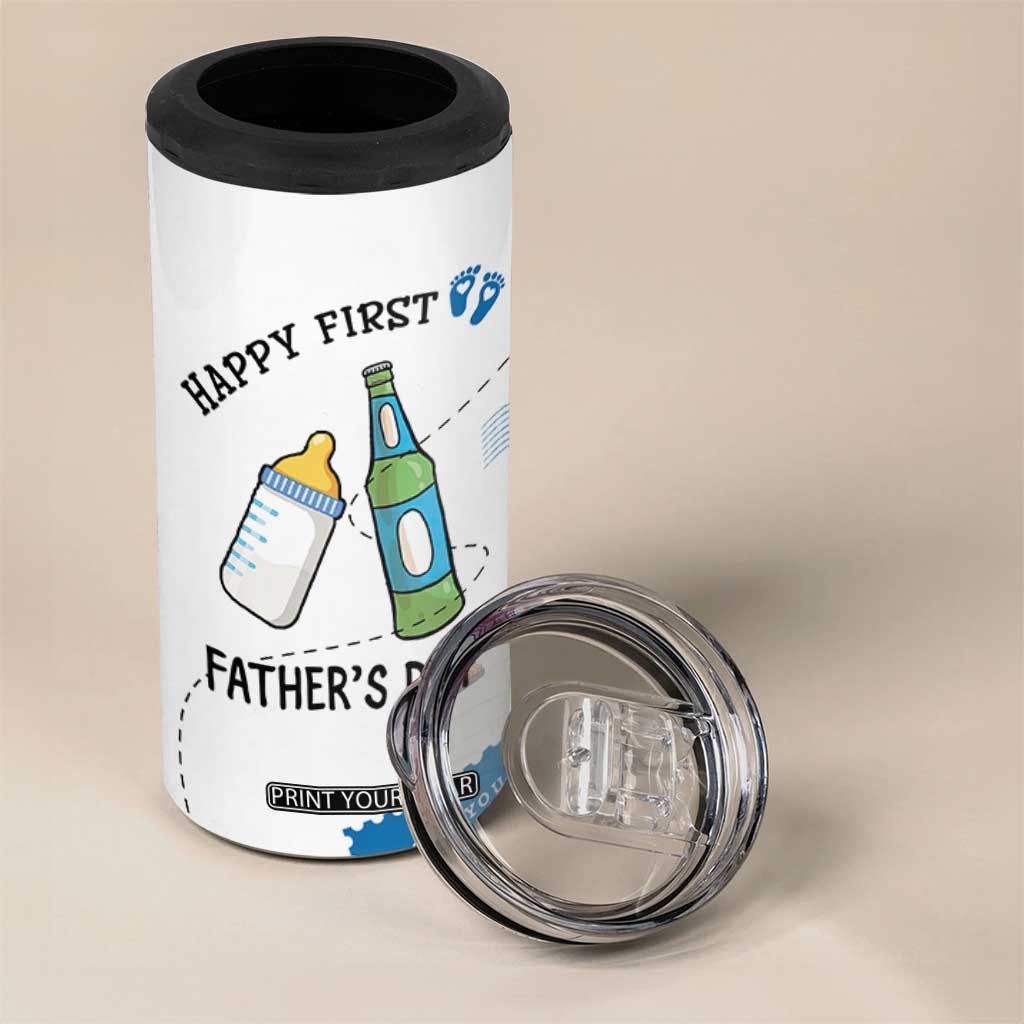 First Fathers Day 4 in 1 Can Cooler Tumbler New Baby 1st Daddy Gifts Ideas TB10 Print Your Wear