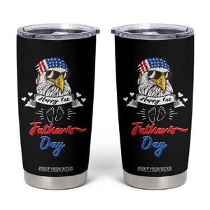 Happy 1st Fathers Day Tumbler Cup First Time Daddy New Baby Gifts Ideas Eagle TB10 Black Print Your Wear