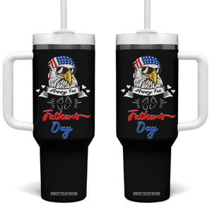Happy 1st Fathers Day Tumbler With Handle First Time Daddy New Baby Gifts Ideas Eagle TB10 One Size: 40 oz Black Print Your Wear