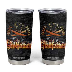 Funny Grilling BBQ Tumbler Cup The Grillfather Fathers Day TB10 Black Print Your Wear