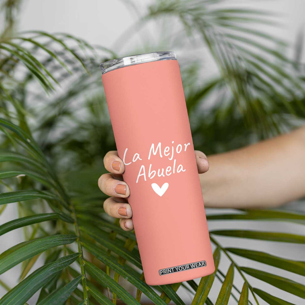 Grandma Gifts in Spanish Skinny Tumbler La Mejor Abuela TB10 Print Your Wear