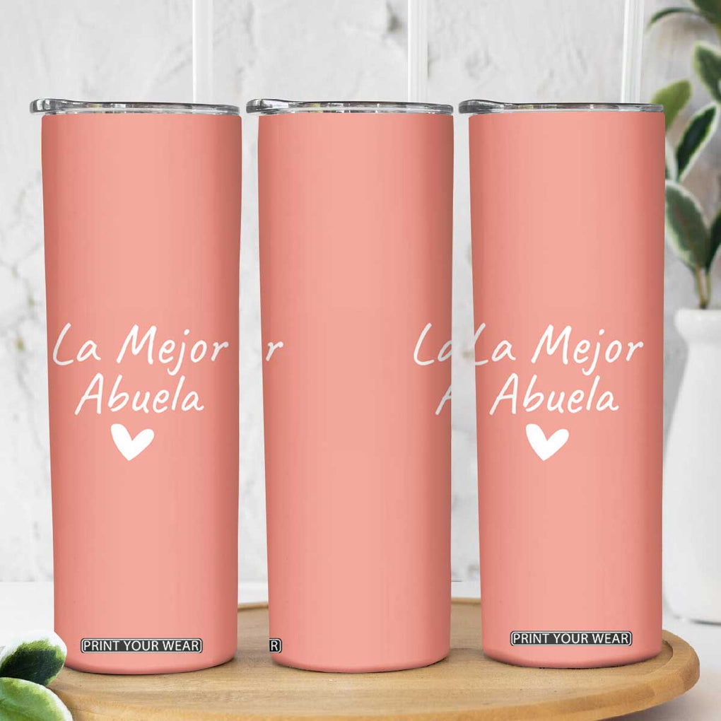 Grandma Gifts in Spanish Skinny Tumbler La Mejor Abuela TB10 Print Your Wear