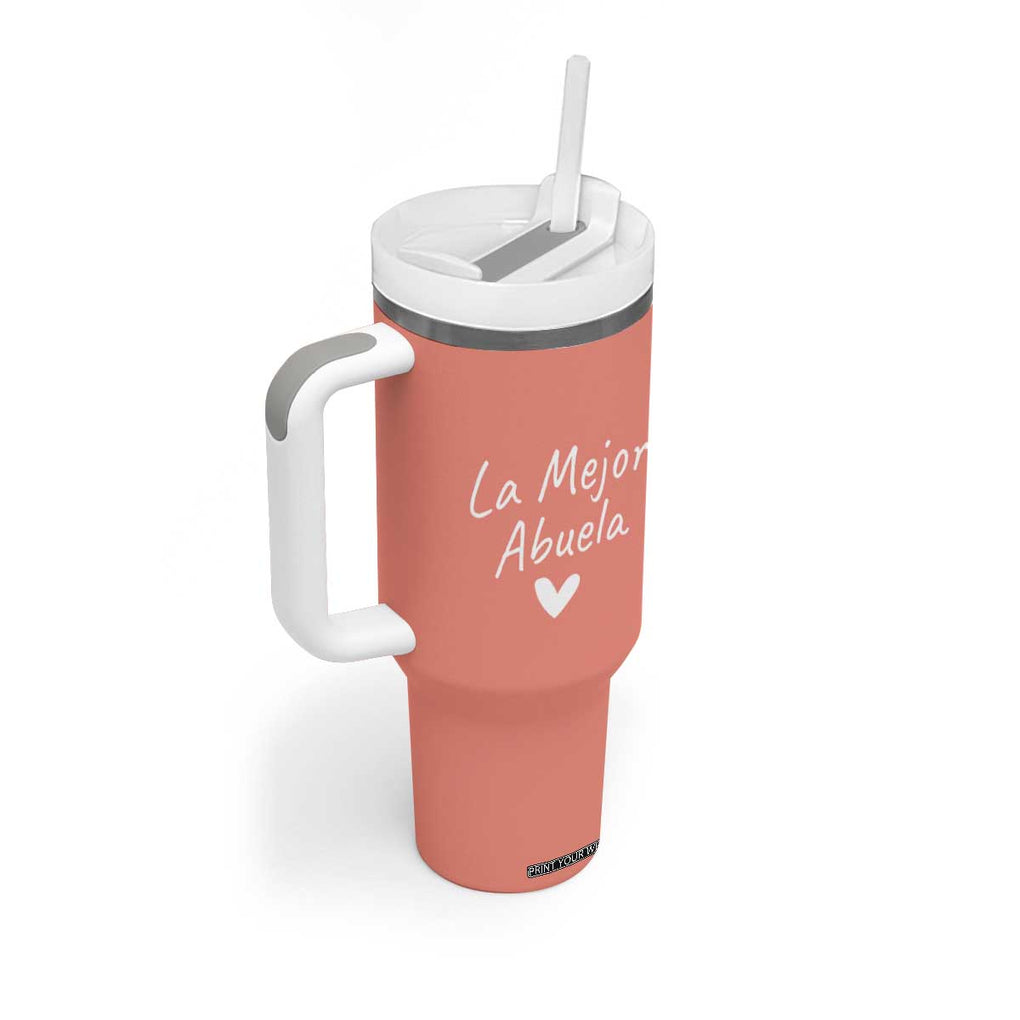 Grandma Gifts in Spanish Tumbler With Handle La Mejor Abuela TB10 Print Your Wear