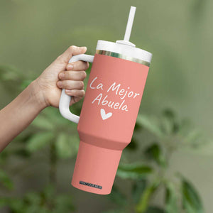 Grandma Gifts in Spanish Tumbler With Handle La Mejor Abuela TB10 Print Your Wear