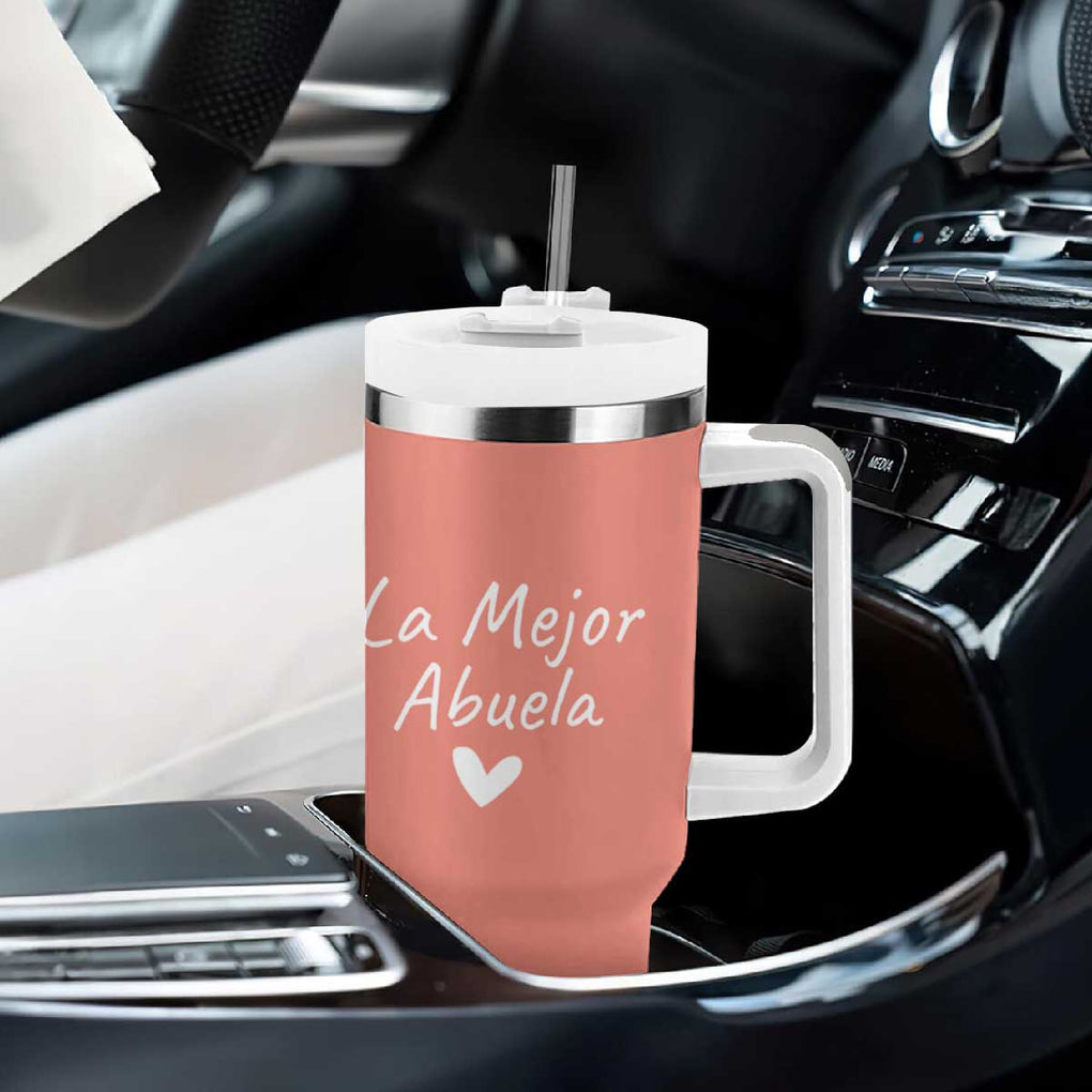 Grandma Gifts in Spanish Tumbler With Handle La Mejor Abuela TB10 Print Your Wear