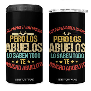 Grandpa In Spanish Abuelito 4 in 1 Can Cooler Tumbler Regalos para el Mejor Abuelo del Mundo TB10 One Size: 16 oz Black Print Your Wear