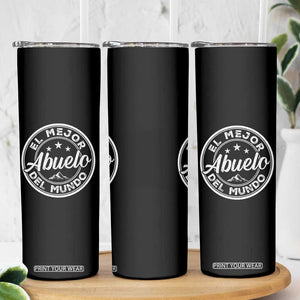 Abuelo Gifts Skinny Tumbler El Mejor Abuelo Del Mundo Gift For Grandpa From Grandkids TB10 Print Your Wear